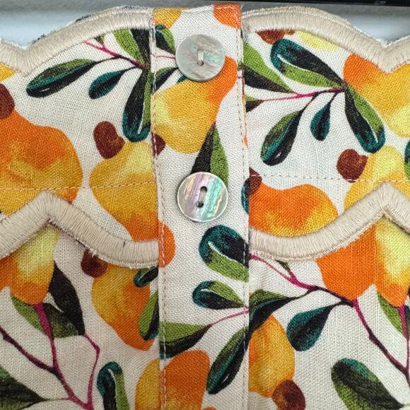 Farm Rio Scallop Hem, Button Down Skirt - Picture 4 of 7